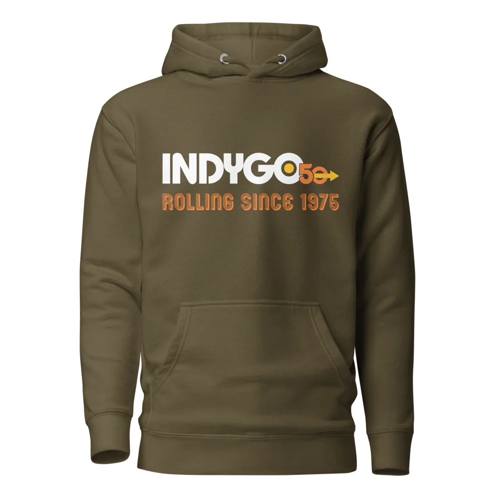 IndyGo 50th Unisex Premium Hoodie - Light Logo