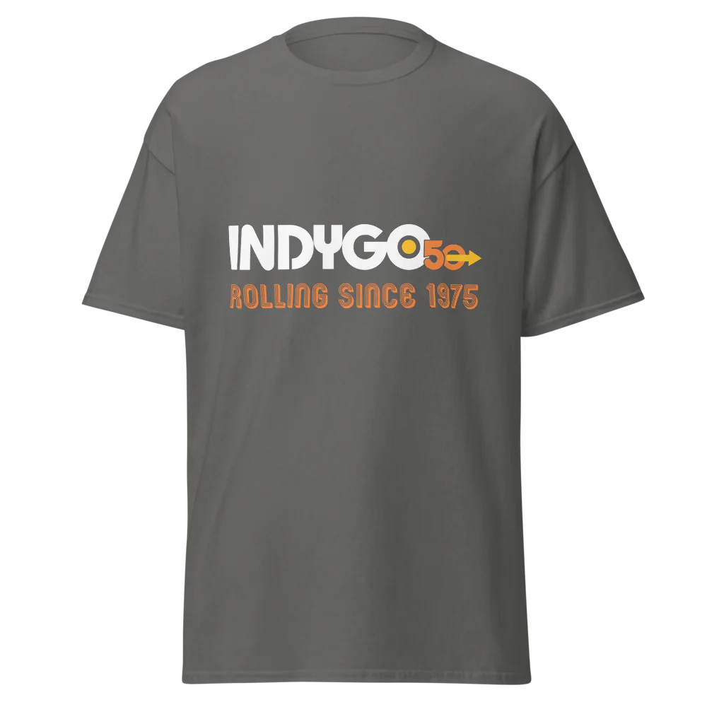 IndyGo 50th Unisex Classic Cotton T-Shirt - Light Logo