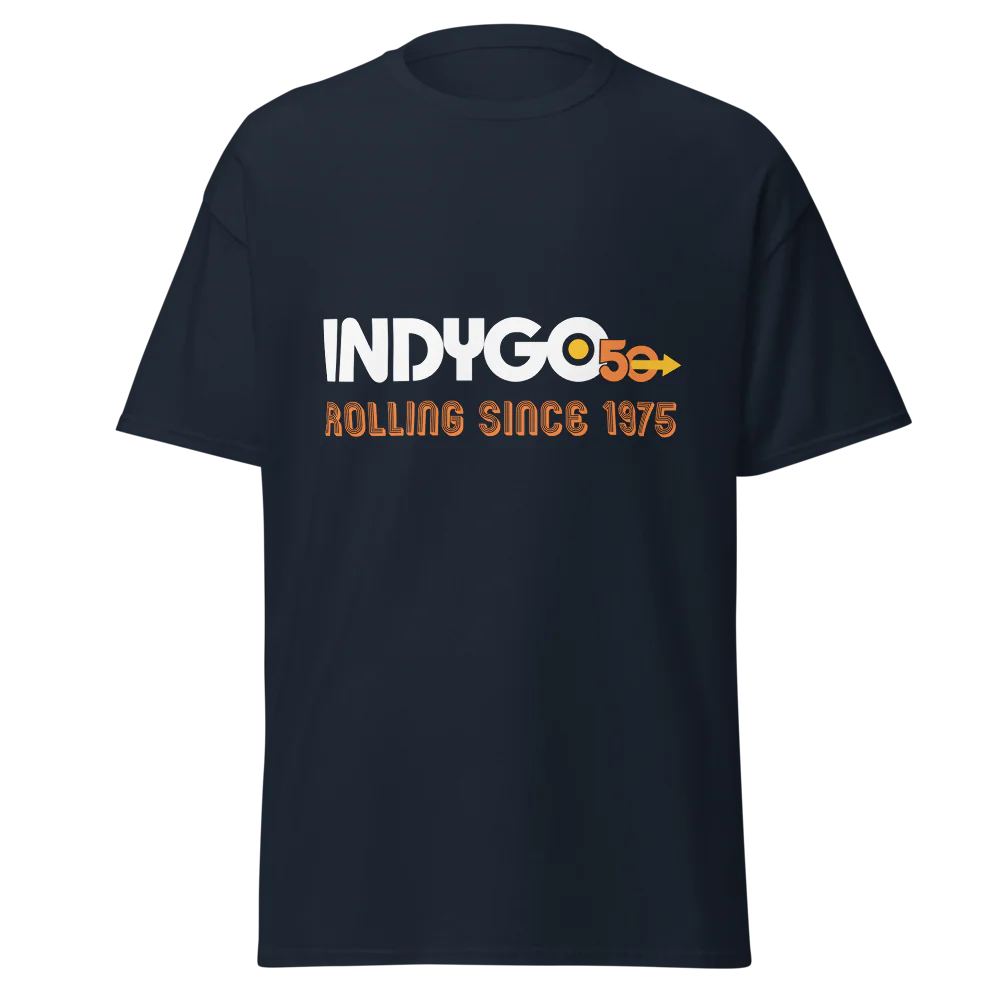 IndyGo 50th Unisex Classic Cotton T-Shirt - Light Logo