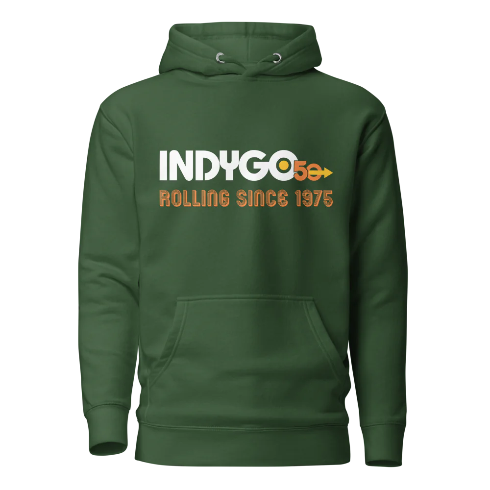 IndyGo 50th Unisex Premium Hoodie - Light Logo