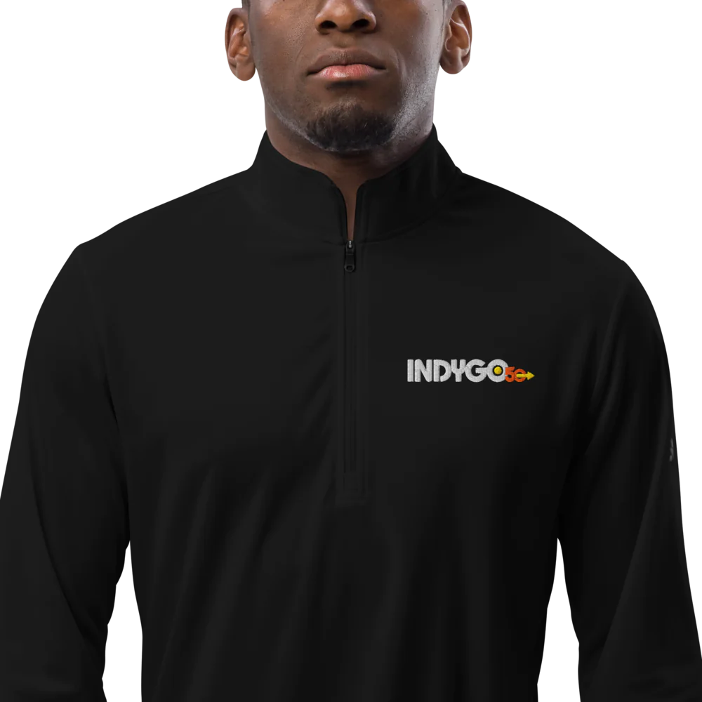 IndyGo 50th adidas Quarter Zip Pullover - White Logo