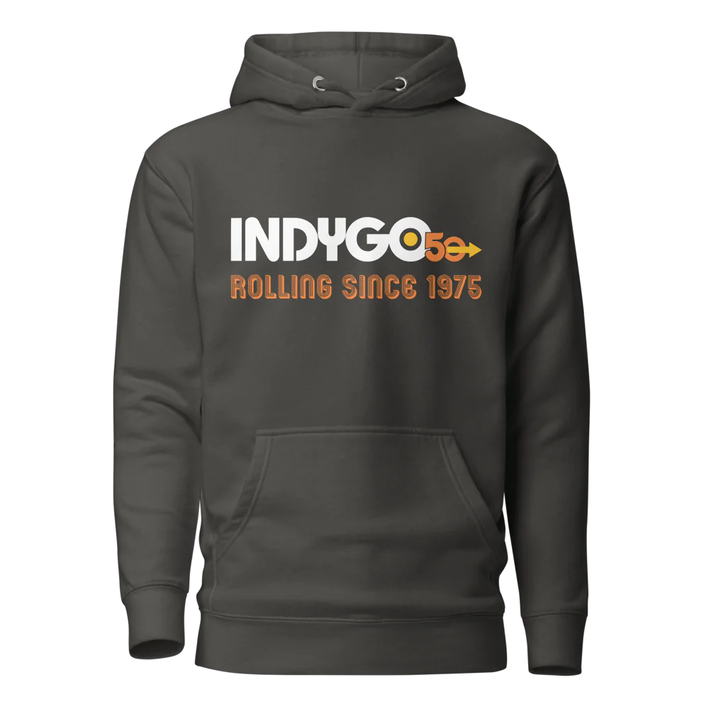 IndyGo 50th Unisex Premium Hoodie - Light Logo