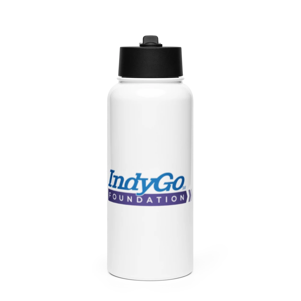 IndyGo Foundation Stainless Steel Water Bottle with a Straw Lid