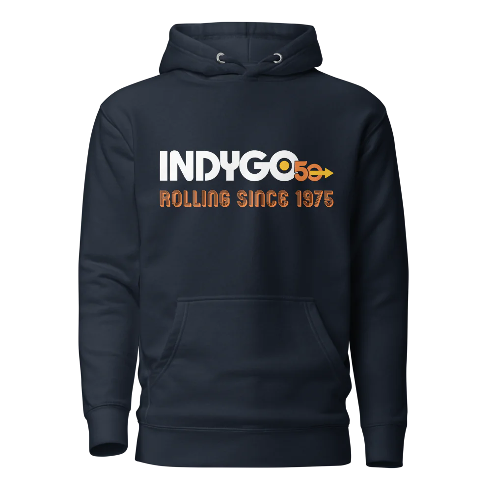 IndyGo 50th Unisex Premium Hoodie - Light Logo