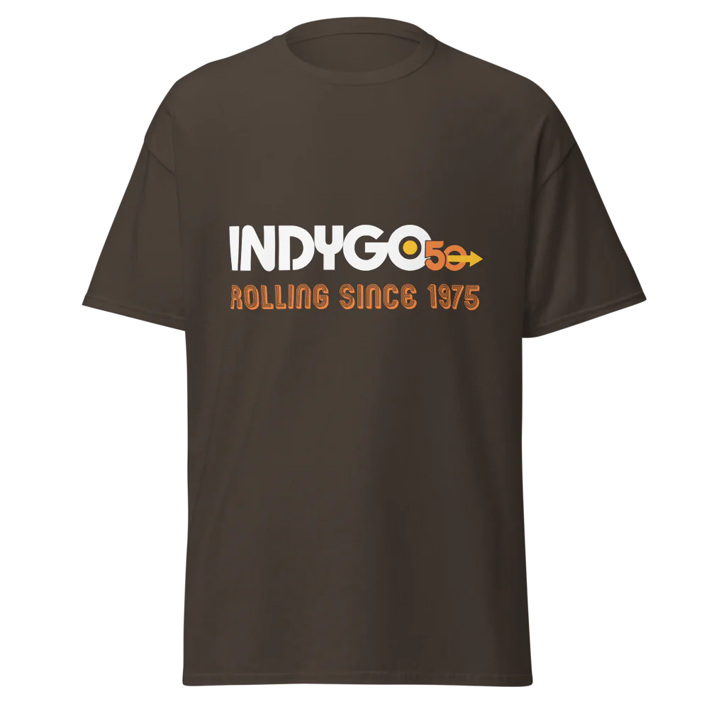 IndyGo 50th Unisex Classic Cotton T-Shirt - Light Logo