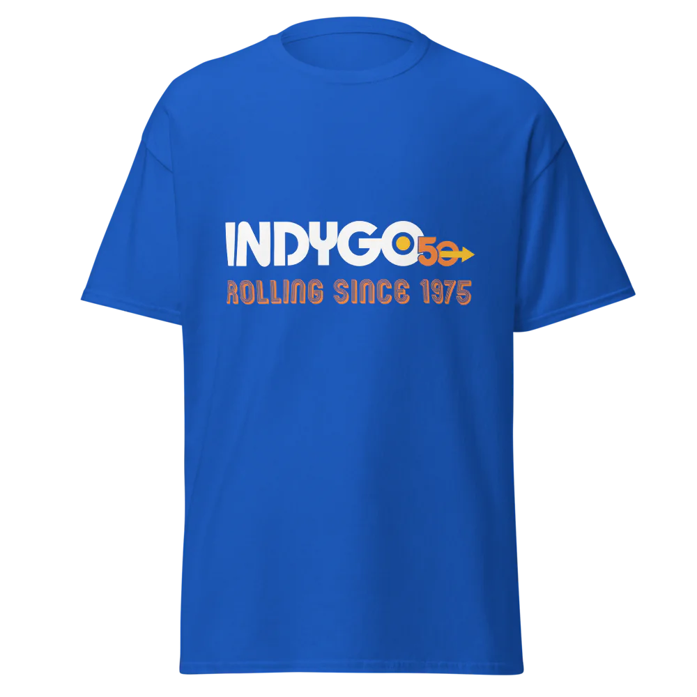 IndyGo 50th Unisex Classic Cotton T-Shirt - Light Logo