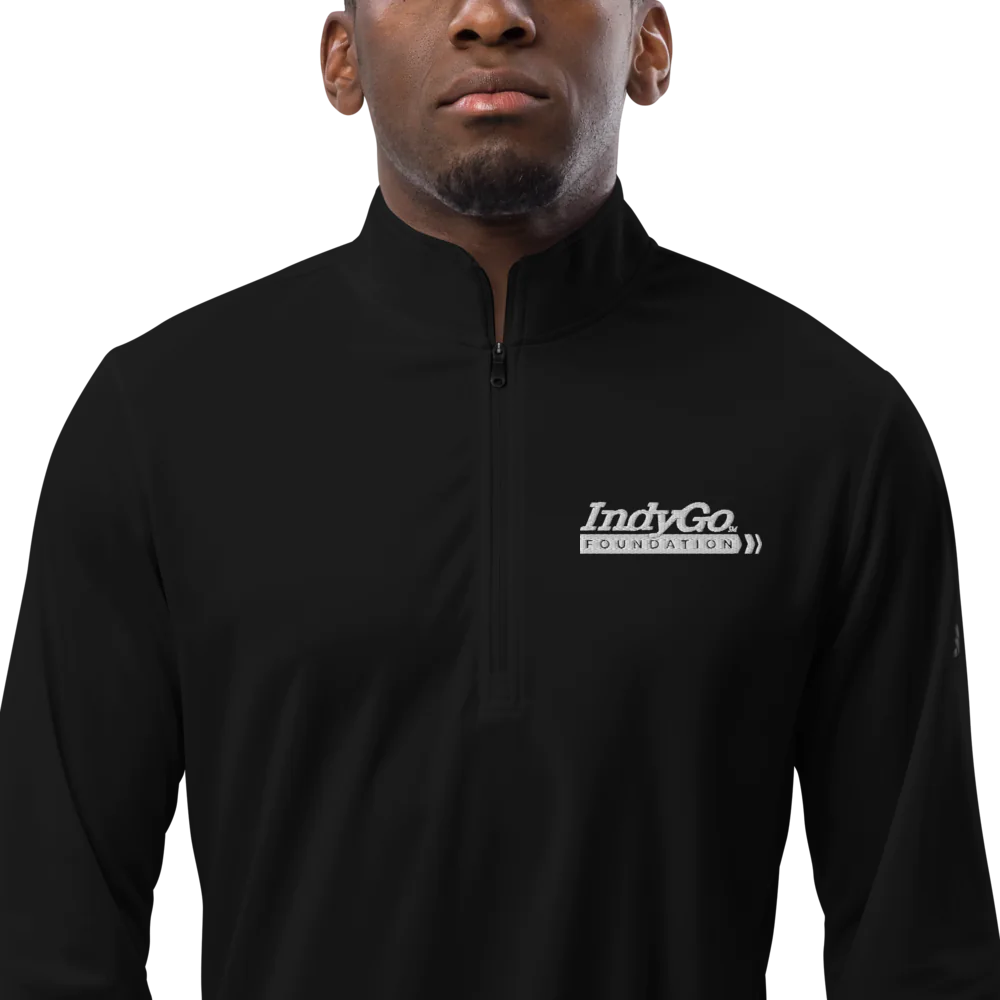 IndyGo Foundation adidas Quarter Zip Pullover - White Logo