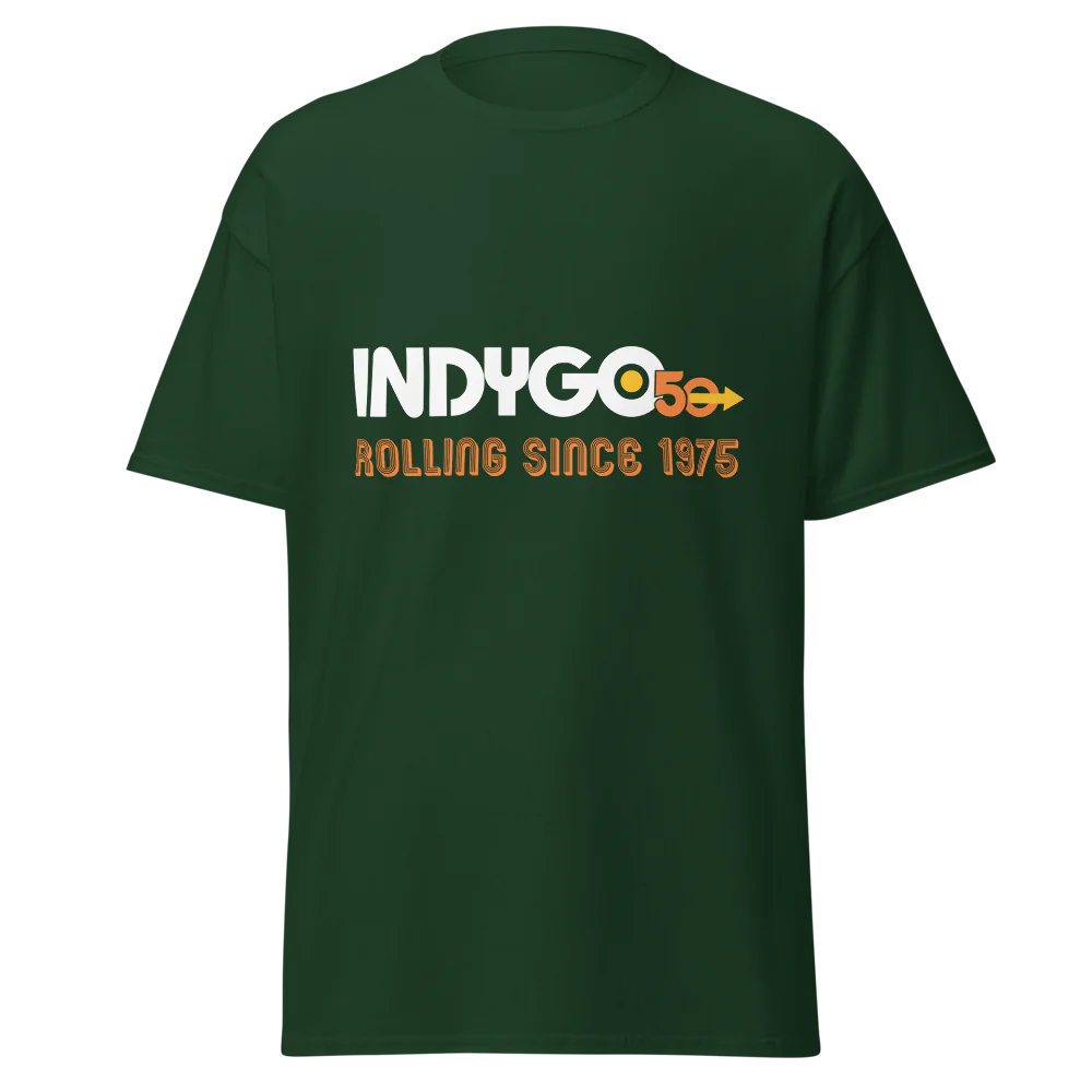 IndyGo 50th Unisex Classic Cotton T-Shirt - Light Logo