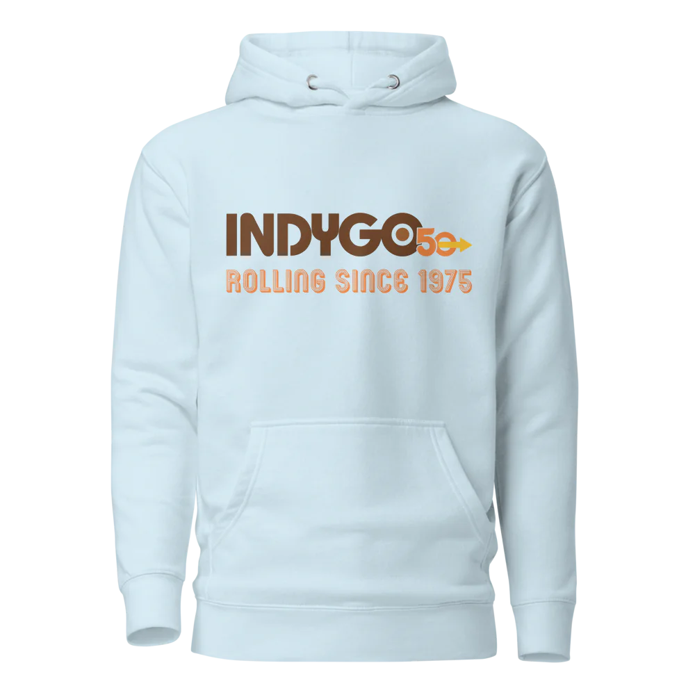 IndyGo 50th Unisex Premium Hoodie - Full Color Logo