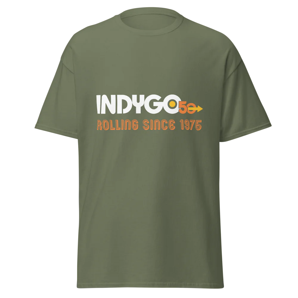 IndyGo 50th Unisex Classic Cotton T-Shirt - Light Logo