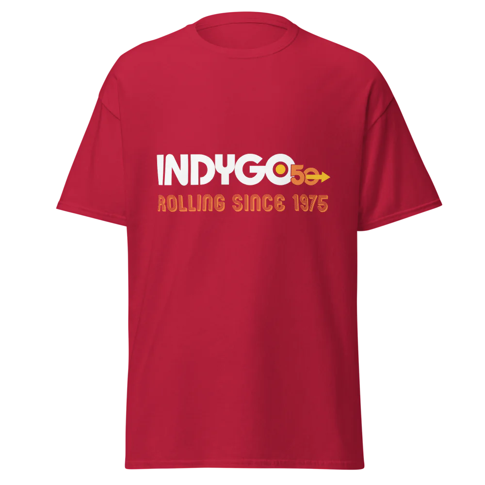 IndyGo 50th Unisex Classic Cotton T-Shirt - Light Logo