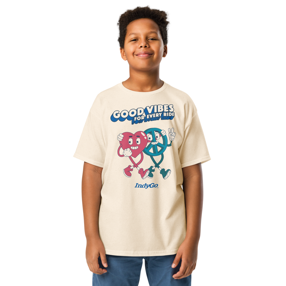 IndyGo Good Vibes Peace Design Youth Tee