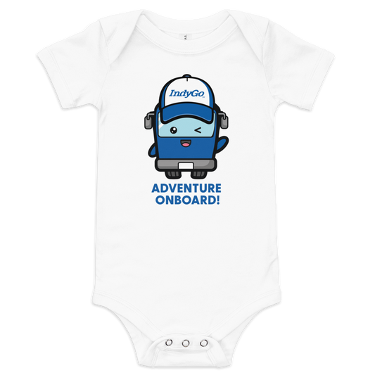 IndyGo Adventure Onboard Kids Design Baby Onesie