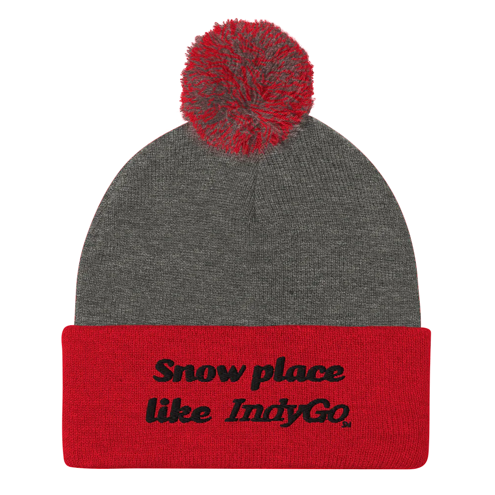 Snow Place Like IndyGo Pom Pom Hat (Version 2)