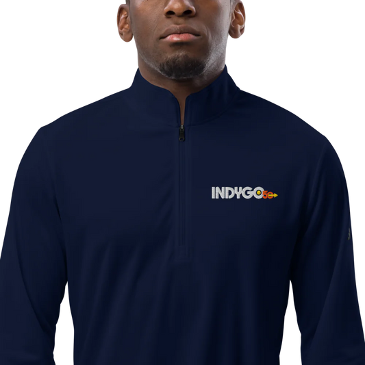 IndyGo 50th adidas Quarter Zip Pullover - White Logo